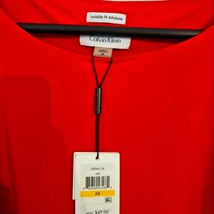 Red Calvin Klein sleeveless Bouse sz Medium